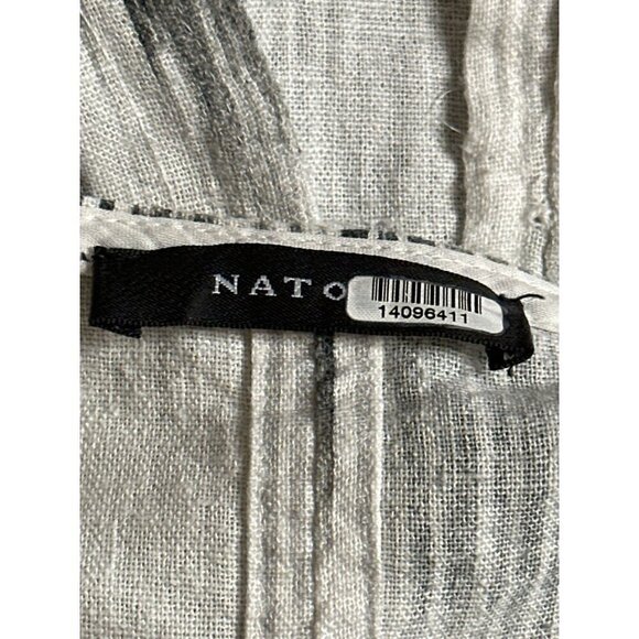 Natori Painted Ikat Top in White & Black S/M Womens Tunic - Picture 9 of 11